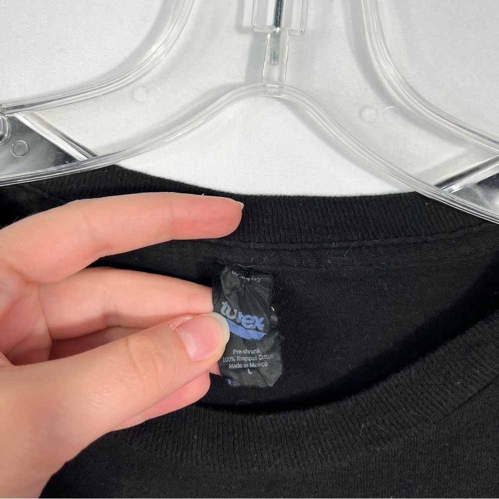 Buried in Verona Black Owl Large Graphic Print Short Sleeve Unisex Band Tee L - Picture 4 of 4